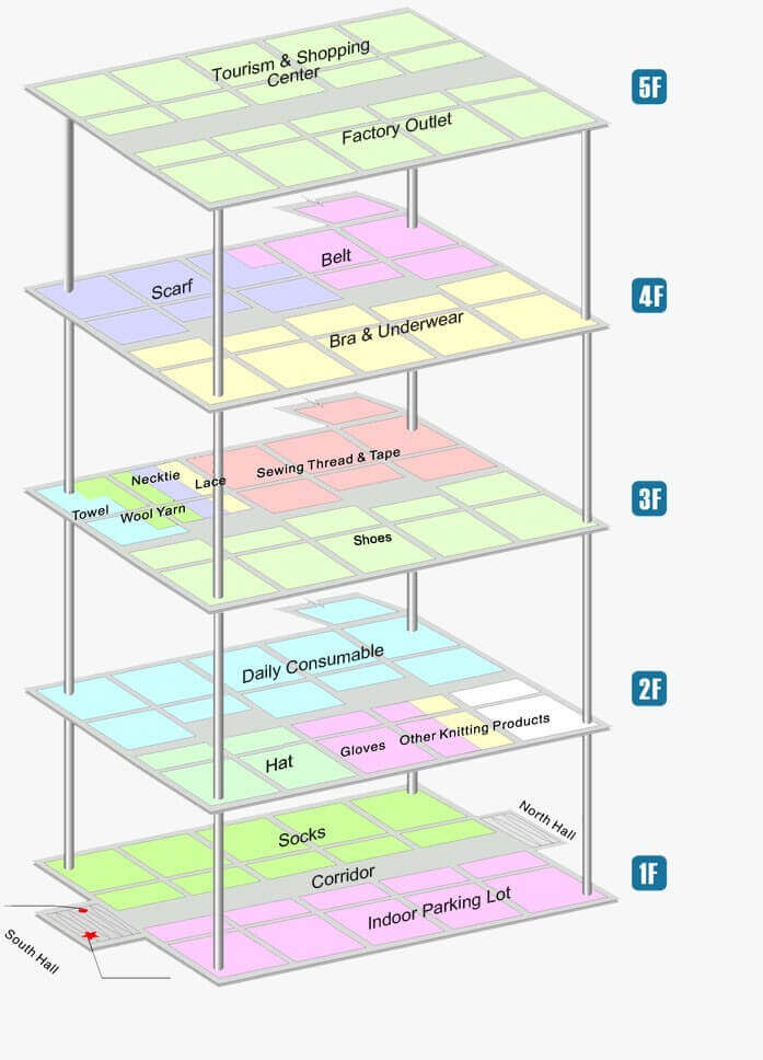 map of District 4 Yiwu market International trade mart