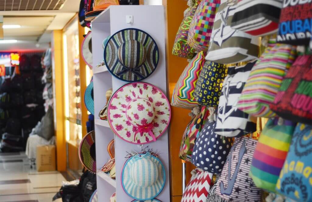 A hat shop in District 2 of Yiwu Market 