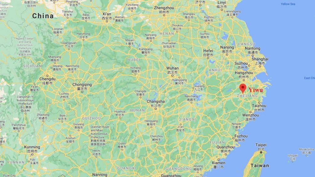 Yiwu Location on Map